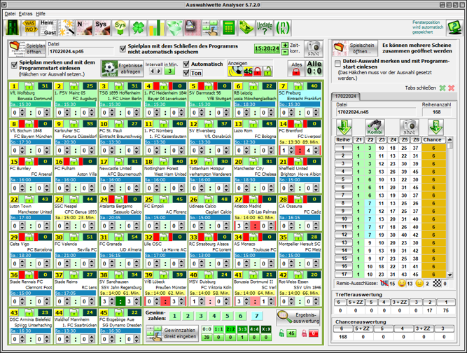 Bet3000 Auswahlwette 6 aus 45
